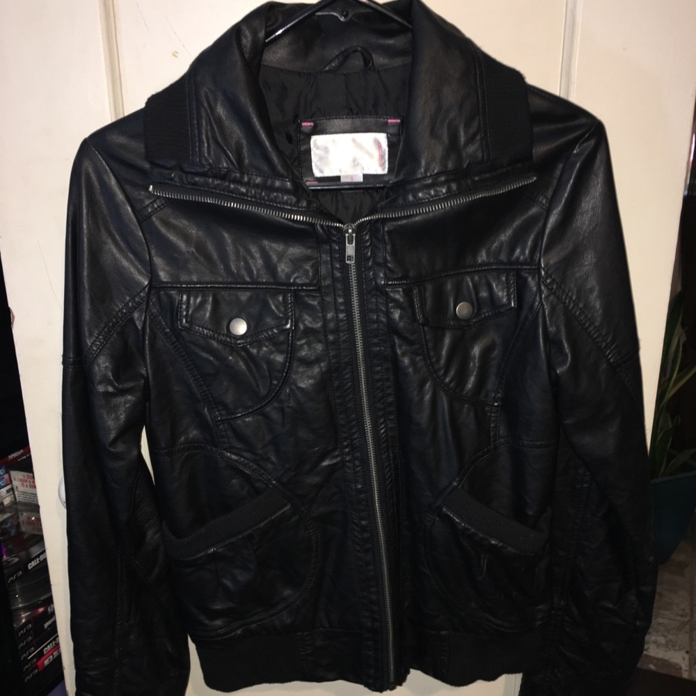 Faux leather jacket